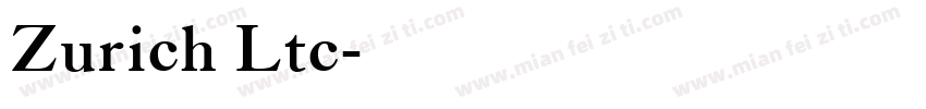Zurich Ltc字体转换